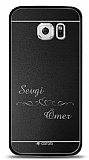 Dafoni Metal Samsung Galaxy S6 edge Çiftlere Özel Kalpli İsimli Kişiye Özel Kılıf