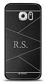 Dafoni Metal Samsung Galaxy S6 edge Geometrik Çift Harf Kişiye Özel Kılıf