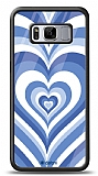 Dafoni Glossy Samsung Galaxy S8 Blue Hearts Kılıf