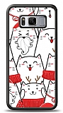 Dafoni Art Samsung Galaxy S8 New Year Cats Kılıf