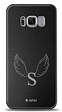 Dafoni Metal Samsung Galaxy S8 Plus Angel Wing Tek Harf Kiiye zel Klf