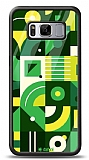 Dafoni Glossy Samsung Galaxy S8 Plus Green Geometric Pattern Kılıf