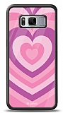 Dafoni Glossy Samsung Galaxy S8 Plus Pink Hearts Kılıf