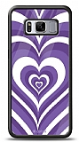 Dafoni Glossy Samsung Galaxy S8 Plus Purple Hearts Kılıf
