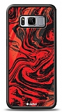 Dafoni Glossy Samsung Galaxy S8 Plus Red Marble Kılıf