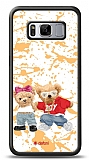Dafoni Art Samsung Galaxy S8 Plus Style Couple Teddy Kılıf