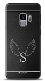 Dafoni Metal Samsung Galaxy S9 Angel Wing Tek Harf Kişiye Özel Kılıf