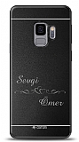 Dafoni Metal Samsung Galaxy S9 Çiftlere Özel Kalpli İsimli Kişiye Özel Kılıf