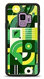 Dafoni Glossy Samsung Galaxy S9 Green Geometric Pattern Kılıf