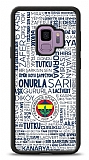 Dafoni Glossy Samsung Galaxy S9 Lisanslı Fenerbahçe Beyaz Tipografi Kılıf