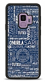 Dafoni Glossy Samsung Galaxy S9 Lisanslı Fenerbahçe Mavi Tipografi Kılıf