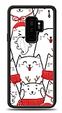 Dafoni Art Samsung Galaxy S9 Plus New Year Cats Kılıf