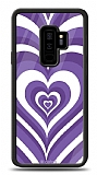 Dafoni Glossy Samsung Galaxy S9 Plus Purple Hearts Kılıf