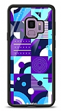 Dafoni Glossy Samsung Galaxy S9 Purple Geometric Pattern Kılıf