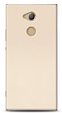 Sony Xperia XA2 Ultra Tam Kenar Koruma Gold Rubber Klf
