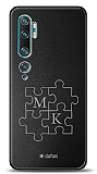 Dafoni Metal Xiaomi Mi Note 10 Çift Harf Puzzle Kişiye Özel Kılıf