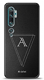 Dafoni Metal Xiaomi Mi Note 10 Geometrik Tek Harf Kişiye Özel Kılıf