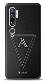 Dafoni Metal Xiaomi Mi Note 10 Pro Geometrik Tek Harf Kişiye Özel Kılıf