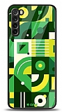 Dafoni Glossy Xiaomi Redmi Note 8 Green Geometric Pattern Kılıf