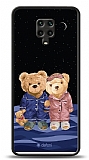 Dafoni Art Xiaomi Redmi Note 9 Pro Under The Stars Teddy Bears Kılıf