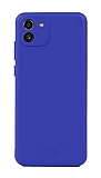 Samsung Galaxy A03 Kamera Korumalı Mavi Silikon Kılıf