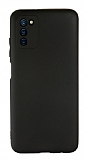 Samsung Galaxy A03s Kamera Korumalı Siyah Silikon Kılıf