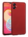 Samsung Galaxy A04e Kamera Korumalı Mat Kırmızı Silikon Kılıf