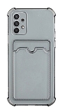 Samsung Galaxy A13 Kartlıklı Kamera Korumalı Şeffaf Siyah Rubber Kılıf