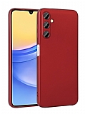 Samsung Galaxy A15 Mat Krmz Silikon Klf