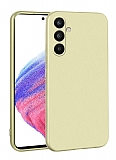 Samsung Galaxy A34 Kamera Korumal Mat Gold Silikon Klf