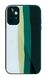 Samsung Galaxy A52 / A52 5G Rainbow Glass Yeşil Silikon Kılıf