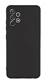 Samsung Galaxy A52 / A52 5G Siyah Kamera Korumal Mat Silikon Klf