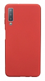 Samsung Galaxy A7 2018 Mat Kırmızı Silikon Kılıf