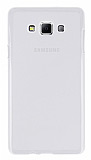 Samsung Galaxy A7 Şeffaf Beyaz Silikon Kılıf