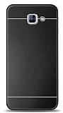 Samsung Galaxy A8 2016 Metal Siyah Şeritli Rubber Kılıf