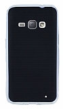 Samsung Galaxy J1 2016 Şeffaf Kenarlı Siyah Silikon Kılıf