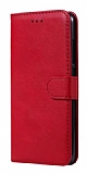 Samsung Galaxy J4 Plus Cüzdanlı Kapaklı Kırmızı Deri Kılıf