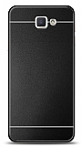 Samsung Galaxy J7 Prime Metal Siyah Şeritli Rubber Kılıf