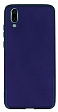 Samsung Galaxy M20 Mat Lacivert Silikon Klf