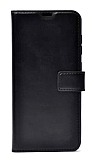 Kar Deluxe Samsung Galaxy M51 Kapaklı Cüzdanlı Siyah Deri Kılıf