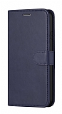Samsung Galaxy Note 10 Cüzdanlı Kapaklı Lacivert Deri Kılıf