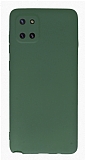 Samsung Galaxy Note 10 Lite Kamera Korumalı Koyu Yeşil Silikon Kılıf