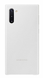 Samsung Galaxy Note 10 Orjinal Beyaz Deri Kılıf
