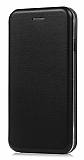Samsung Galaxy Note 5 Curve Manyetik Kapaklı Siyah Deri Kılıf