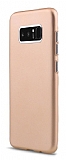 Samsung Galaxy Note 8 Metal Kamera Korumalı Gold Silikon Kılıf