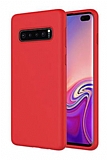 Samsung Galaxy S10 Mat Kırmızı Silikon Kılıf