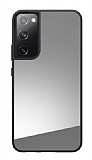 Samsung Galaxy S20 FE Aynalı Silver Silikon Kenarlı Rubber Kılıf