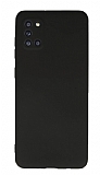Samsung Galaxy A31 Kamera Korumal Siyah Silikon Klf