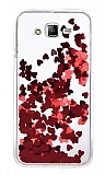 Samsung Galaxy J7 / J7 Core Sulu Simli Kalpli Kırmızı Silikon Kılıf