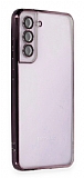 Samsung Galaxy S21 FE 5G Kamera Lens Korumalı Mor Silikon Kılıf